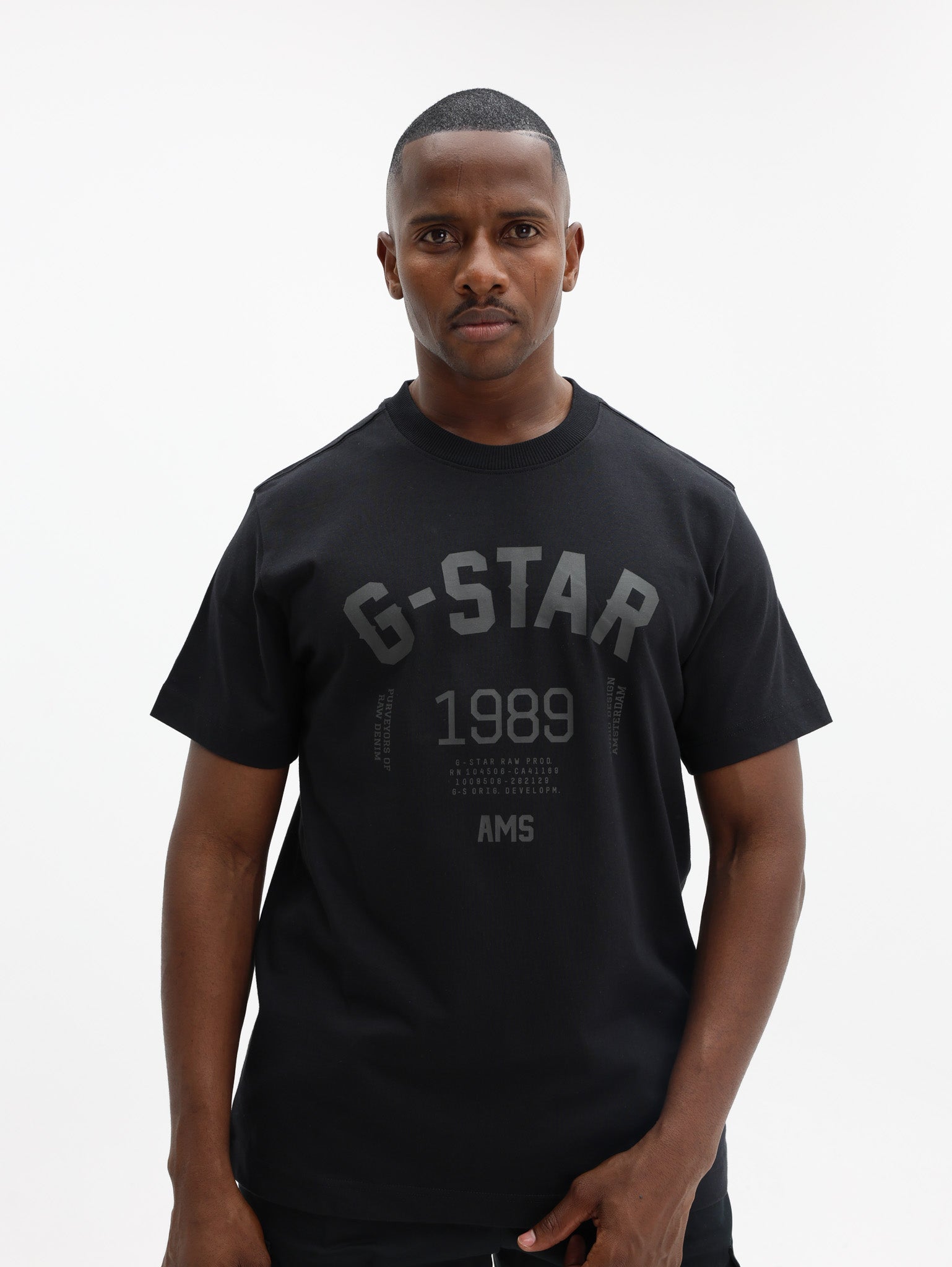 G-STAR T-SHIRT 89 BACK LOOSE DARK BLACK